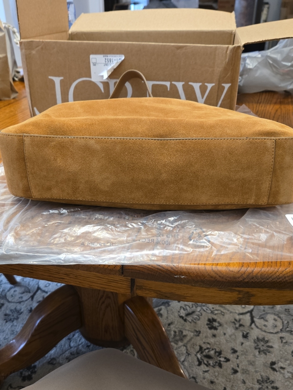 J.Crew Suede Shoulder Hobo Bag in Camel - Picture 3 of 10